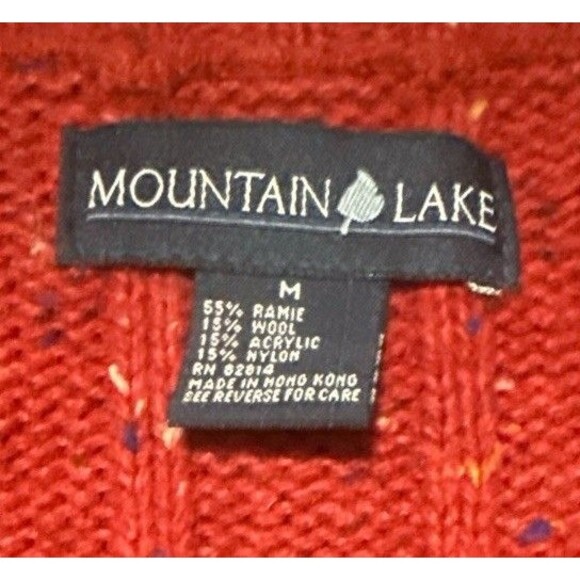 Mountain Lake Sweater Vest Women’s M Red Cable Knit Wool Blend Vintage - Picture 3 of 3